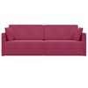 vidaXL Sof&aacute;-cama de ch&atilde;o 200cm Vinho Vermelho Veludo