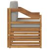 vidaXL Conjunto de Sof&aacute;s para Exterior Natural 67 x 63 x 73 cm