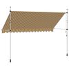 vidaXL Toldo retr&aacute;til manual 400 cm riscas laranjas e brancas