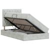 vidaXL Cama com arruma&ccedil;&atilde;o e colch&atilde;o Cinzento-claro 120 x 200 cm Veludo