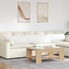 vidaXL Travesseiros de Sof&aacute; 2 pcs Branco 200 x 40 cm tecido