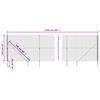 vidaXL Cerca de malha de arame c/ estacas de fixação 1,6x25m antracite