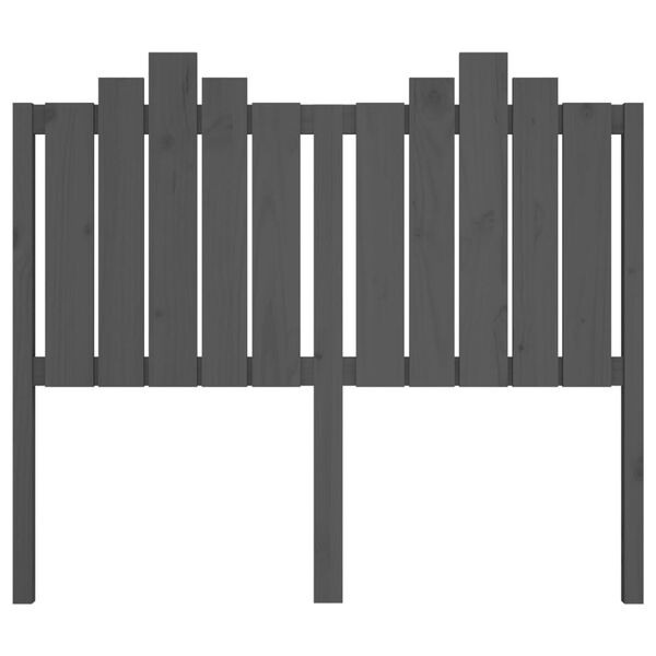 vidaXL Cabeceira de cama 126x4x110 cm pinho maci&ccedil;o cinzento