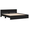 vidaXL Estrutura de cama com cabeceira 200x200 cm preto