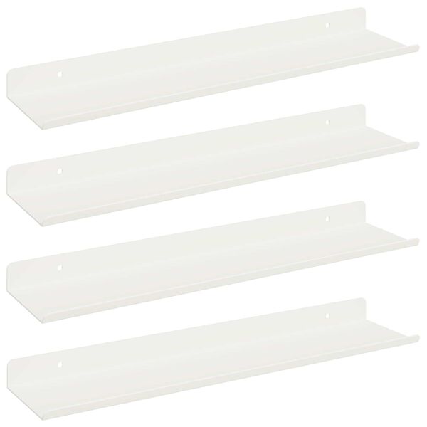 vidaXL Prateleira Flutuante 4 pcs Branco 40 x 9 x 2,5 cm A&ccedil;o