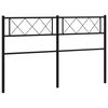 vidaXL Cabeceira de cama 135 cm metal preto