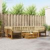 vidaXL Conjunto de Sof&aacute;s para Exterior 8 pcs Natural e Bege