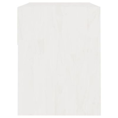 vidaXL Mesa de cabeceira 40x31x40 cm pinho maciço branco