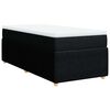 vidaXL Cama com molas/colch&atilde;o 90x190 cm tecido preto