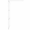 vidaXL Divis&oacute;ria de chuveiro prateado 115x195cm vidro ESG transparente