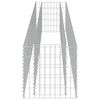 vidaXL Canteiro elevado/cesto gabi&atilde;o 360x50x50 cm a&ccedil;o galvanizado