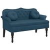 vidaXL Banco com almofad&otilde;es 120,5x65x75 cm veludo azul