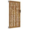 vidaXL Port&atilde;o de jardim 85x200 cm a&ccedil;o corten design bambu
