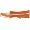 vidaXL Estrutura de cama c/ gavetas 180x200 cm pinho castanho cera