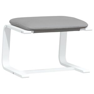 vidaXL Apoio de p&eacute;s 51x41x40 cm tecido cinzento-claro