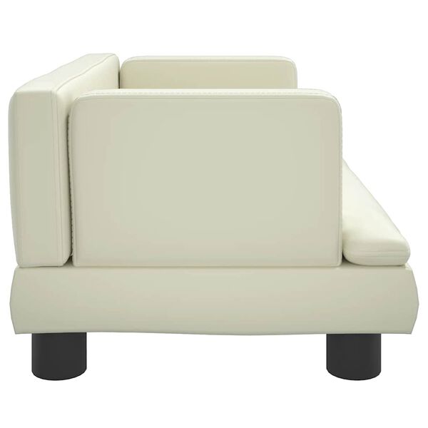 vidaXL Cama para c&atilde;es 60x40x30 cm couro artificial cor creme