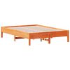 vidaXL Cama sem colch&atilde;o 135x190 cm madeira pinho maci&ccedil;a castanho-mel