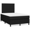 vidaXL Cama box spring c/ colch&atilde;o e LED 120x190 cm tecido preto