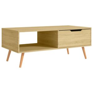 vidaXL Mesa de centro 100x49,5x43 cm derivados madeira carvalho sonoma