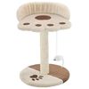 vidaXL Árvore p/ gatos c/postes arranhadores sisal 40 cm bege/castanho