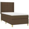 vidaXL Cama box spring c/ colch&atilde;o/LED 90x190 cm tecido castanho-escuro