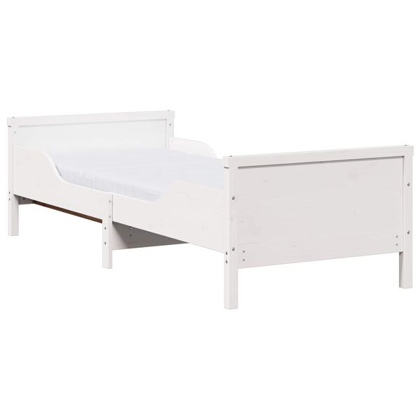 vidaXL Estrutura da Cama Branco 80 x 200 cm Madeira de Pinheiro S&oacute;lida