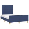 vidaXL Estrutura de cama sem colch&atilde;o 120x190 cm tecido azul