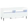 vidaXL Gabinete de TV LED Branco Brilhante Derivados de Madeira