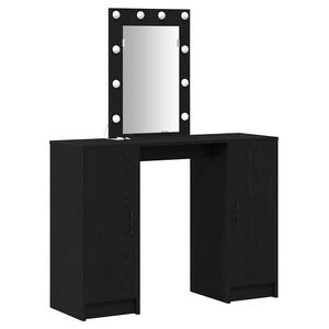 vidaXL Mesa de vestir Preto 102 x 33 x 135 cm Derivados de Madeira