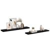 vidaXL Prateleiras de parede suspensas 2 pcs 120x23,5x3,8cm MDF preto