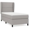 vidaXL Cama com molas/colch&atilde;o 90x200 cm tecido cinza-claro