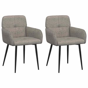 vidaXL Cadeiras de Jantar 2 unid. Couro Suede Sint&eacute;tico Cinzento-claro