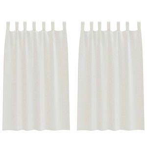 vidaXL Cortina de Voile 2 pcs Creme 175 x 140 cm Poli&eacute;ster