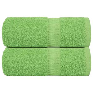 vidaXL Toalhas de rosto FROGN 2 pe&ccedil;as Verde-ma&ccedil;&atilde; 30x30 cm 360 g/m&sup2;