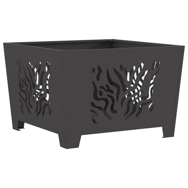 vidaXL Fire Pit Preto 60 x 60 x 40 cm A&ccedil;o