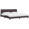 vidaXL Cama com colch&atilde;o Hanko 200x200 cm tecido castanho-escuro