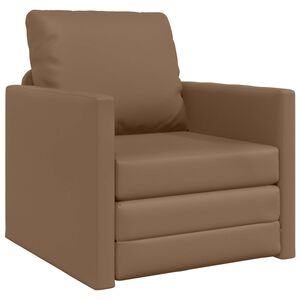 vidaXL Sof&aacute;-Cama Cappuccino 74 x 77 x 81 cm Couro Artificial