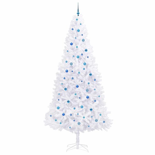 vidaXL &Aacute;rvore de Natal Artificial com 300 LEDs Branco 300 cm PVC e A&ccedil;o