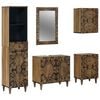 vidaXL Conjunto de M&oacute;veis para Banheiro com gaveta 5 pcs Castanho