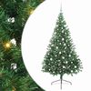 vidaXL &Aacute;rvore de Natal Artificial Pr&eacute;-iluminada Verde 180 cm PVC
