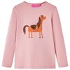 vidaXL T-shirt de manga comprida para crian&ccedil;a rosa-claro 116