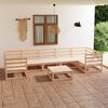 vidaXL 8 pcs conjunto lounge de jardim pinho maci&ccedil;o