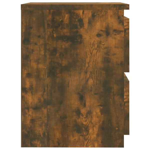 vidaXL Mesa cabeceira 30x30x40 cm derivados de madeira carvalho fumado