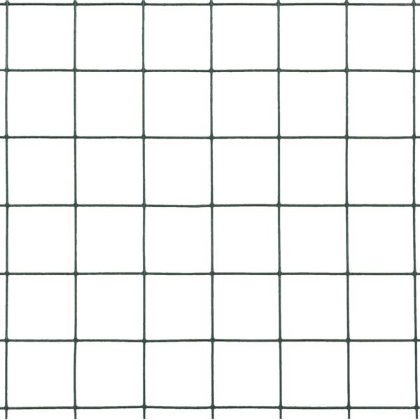 vidaXL Cerca arame galinheiro 10x1,5 m aço c/ revestimento PVC verde