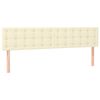 vidaXL Cabeceiras creme 200x5x78/88 cm couro artificial