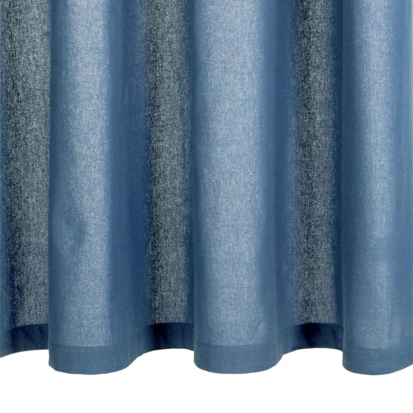 vidaXL Cortinas com argolas de metal 2 pcs algod&atilde;o 140x245 cm azul