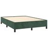 vidaXL Cama com molas/colch&atilde;o 140x190 cm veludo verde-escuro