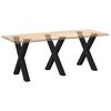 vidaXL Pés para mesa de jantar em formato de X, 3 peças, preto, 80x (72-73) cm, aço