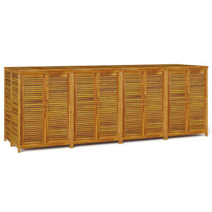 vidaXL Caixa de arruma&ccedil;&atilde;o para jardim 280x87x104 cm ac&aacute;cia maci&ccedil;a