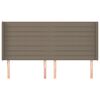 vidaXL Cabeceira cama abas tecido 183x16x118/128 cm cinza-acastanhado